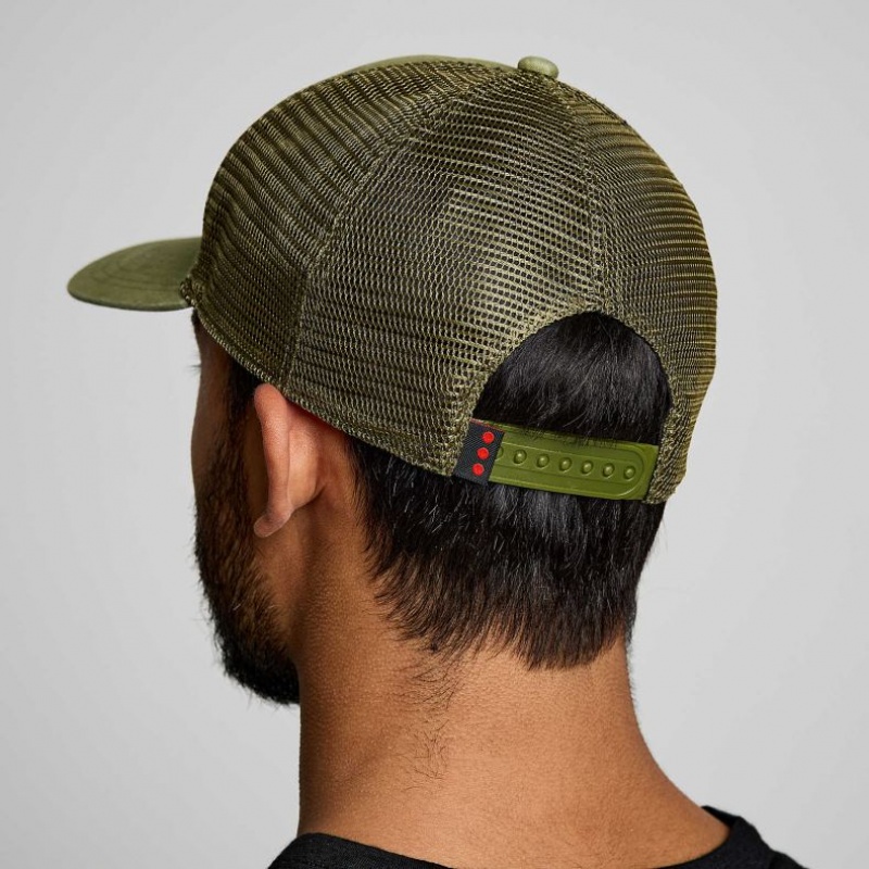 Saucony Adjustable Snap Back Muške Trucker Šilterica Maslinasto Zelene | HRVATSKA RDZAHI