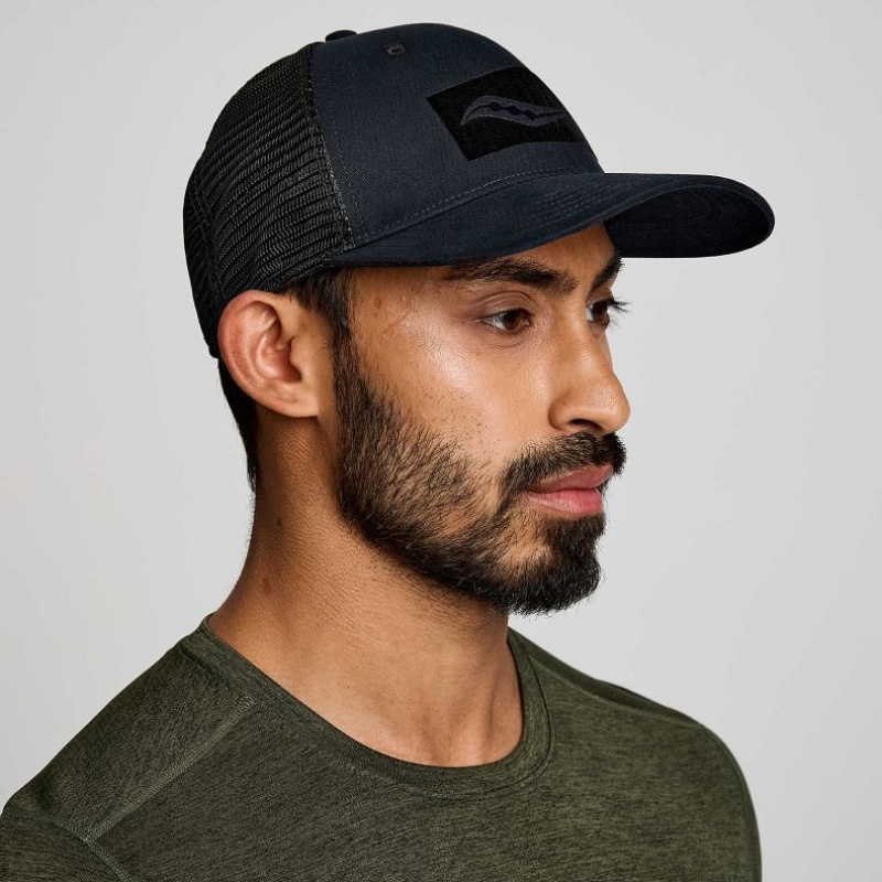 Saucony Adjustable Snap Back Muške Trucker Šilterica Crne | HRVATSKA ZOCTRD