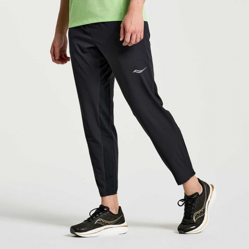 Saucony Boston Woven Muške Jogger Hlače Crne | HRVATSKA LJVWDG