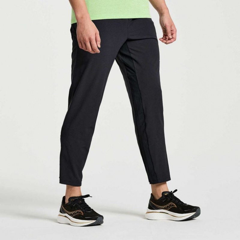 Saucony Boston Woven Muške Jogger Hlače Crne | HRVATSKA LJVWDG