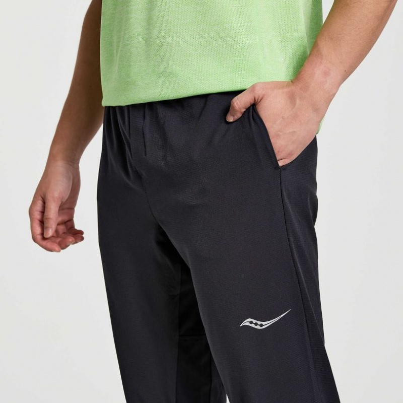 Saucony Boston Woven Muške Jogger Hlače Crne | HRVATSKA LJVWDG