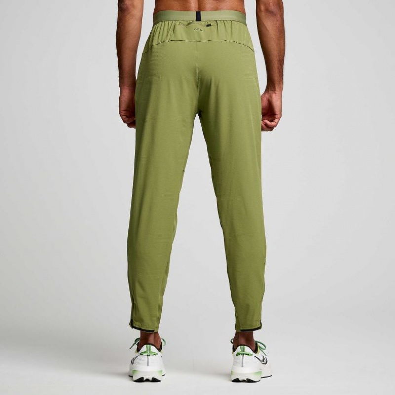 Saucony Boston Woven Muške Jogger Hlače Maslinasto Zelene | HRVATSKA PWZNAS