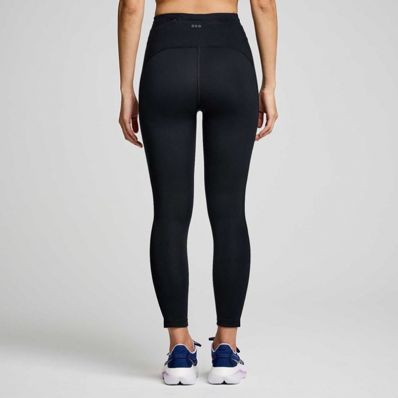 Saucony Fortify Crop Ženske Hulahopke Crne | HRVATSKA MOUXRL