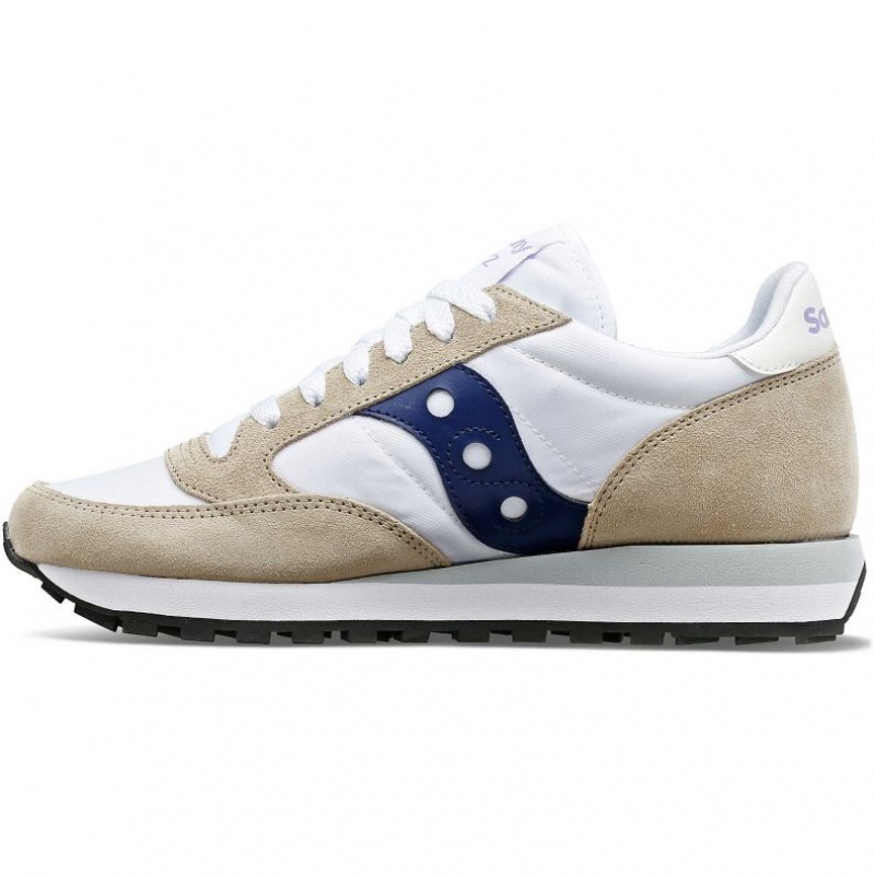 Saucony Jazz Original Ženske Tenisice Bijele Bež Tamnoplave | HRVATSKA QFMXVE