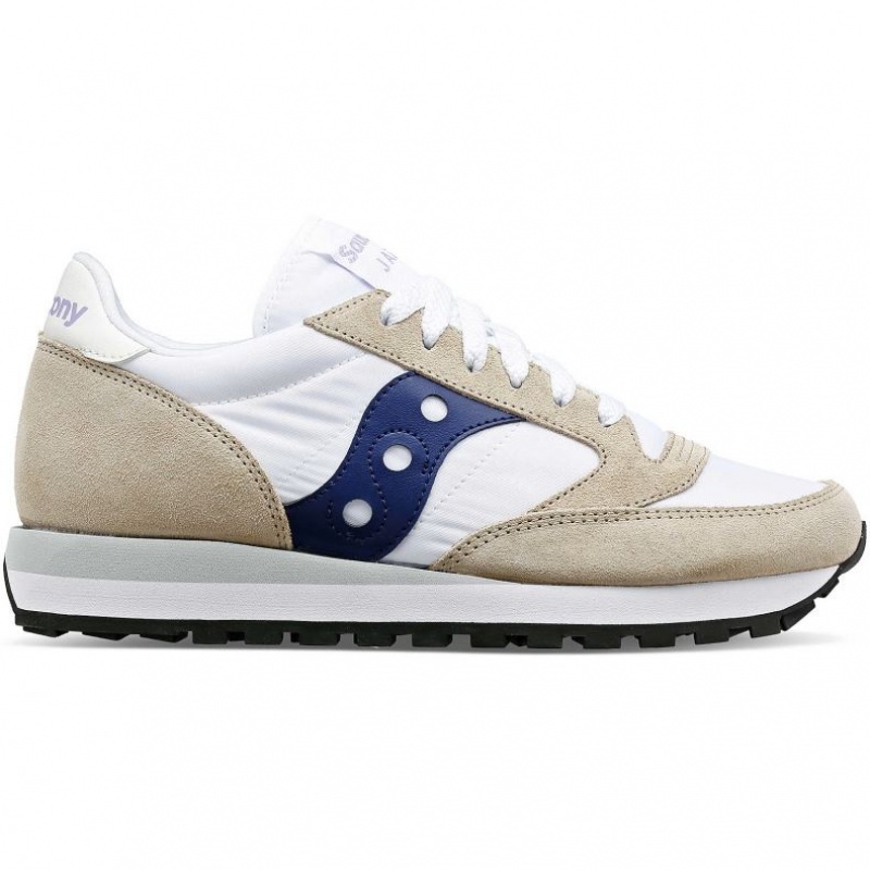 Saucony Jazz Original Ženske Tenisice Bijele Bež Tamnoplave | HRVATSKA QFMXVE
