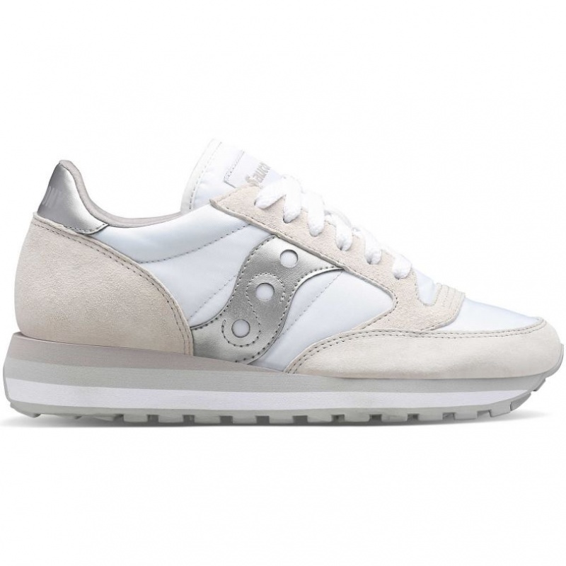 Saucony Jazz Triple Ženske Tenisice Bijele Srebrne | HRVATSKA GVRKSM