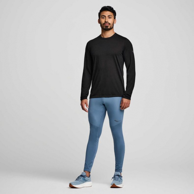 Saucony Peregrine Merino Long Sleeve Muške Majica Crne | HRVATSKA VYZIFA