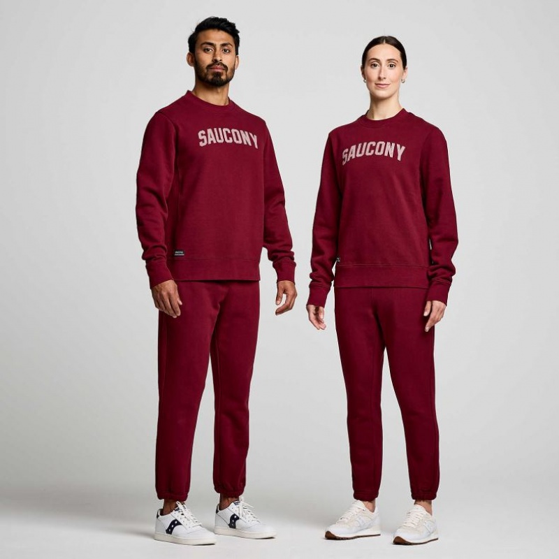 Saucony Recovery Crew Muške Dukserica Crvene | HRVATSKA QNILMA