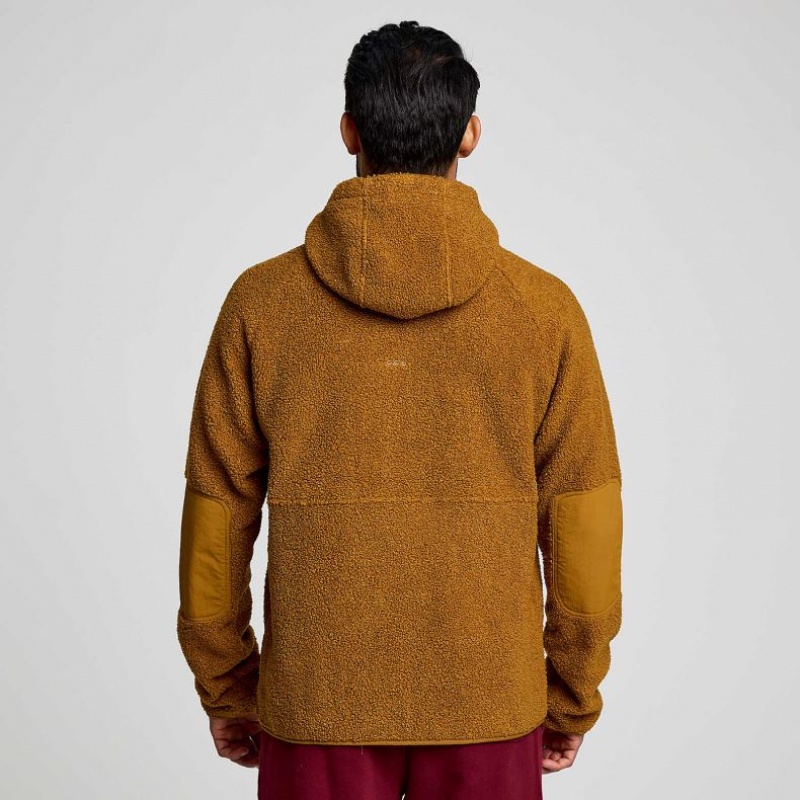Saucony Recovery Sherpa Pullover Muške Majica s Kapuljačom Smeđe | HRVATSKA CVFDYB