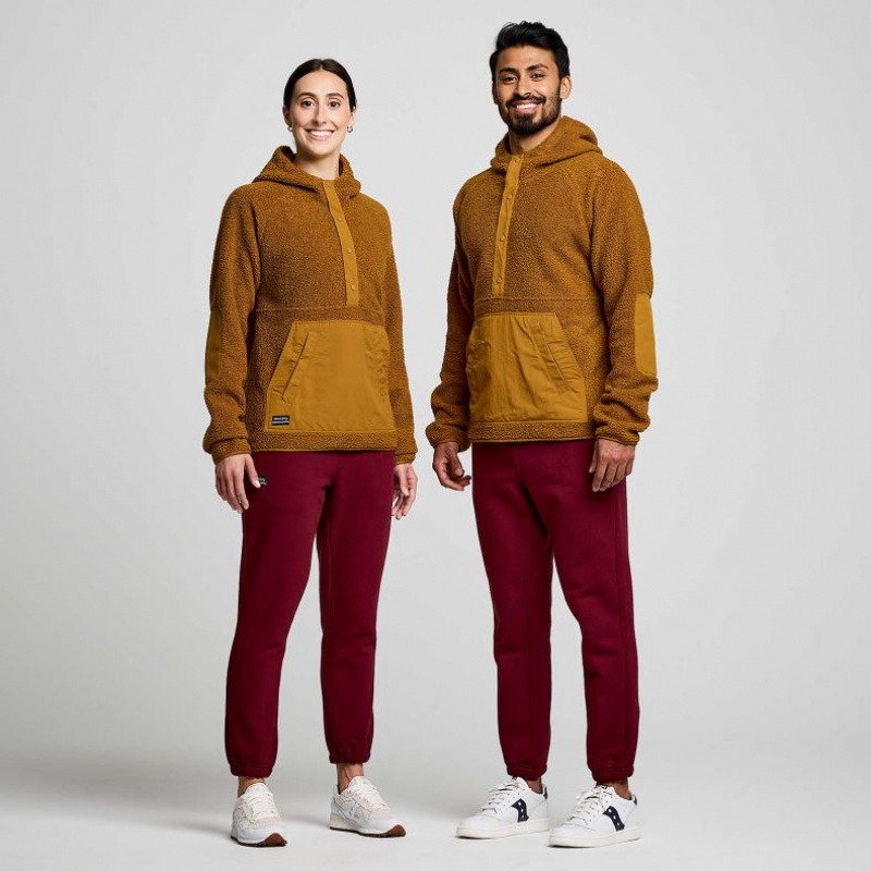 Saucony Recovery Sherpa Pullover Muške Majica s Kapuljačom Smeđe | HRVATSKA CVFDYB