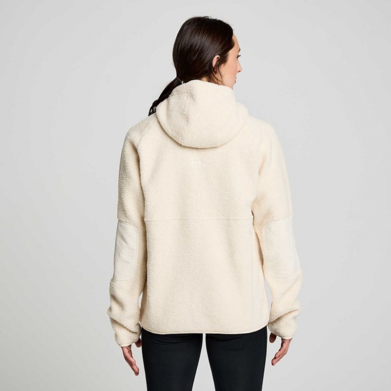 Saucony Recovery Sherpa Pullover Ženske Majica s Kapuljačom Bež | HRVATSKA JEFMDU