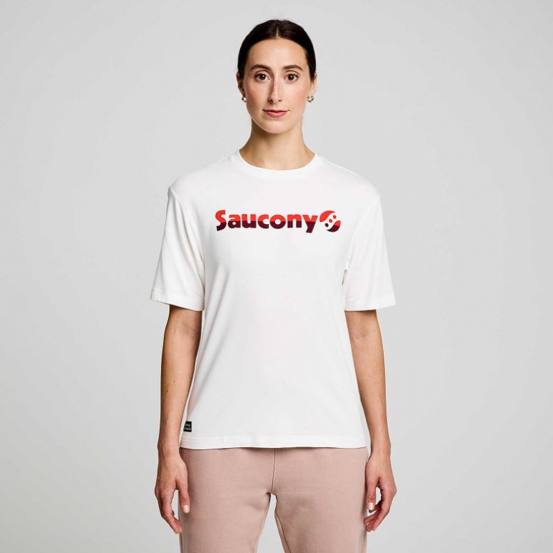 Saucony Recovery Short Sleeve Ženske Majica Bijele | HRVATSKA ZKEPQR
