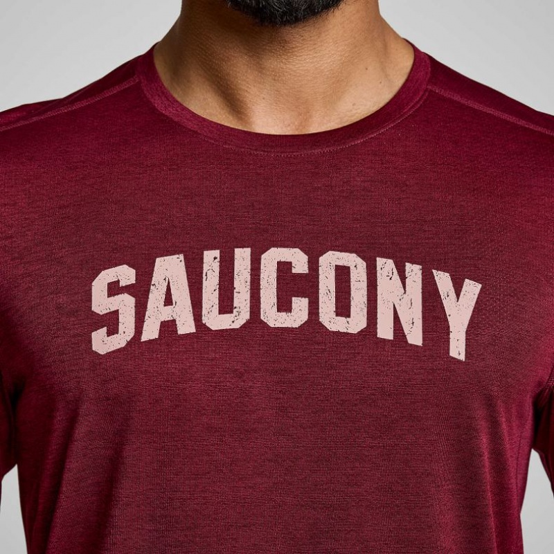 Saucony Stopwatch Graphic Long Sleeve Muške Majica Crvene | HRVATSKA DMQHSN