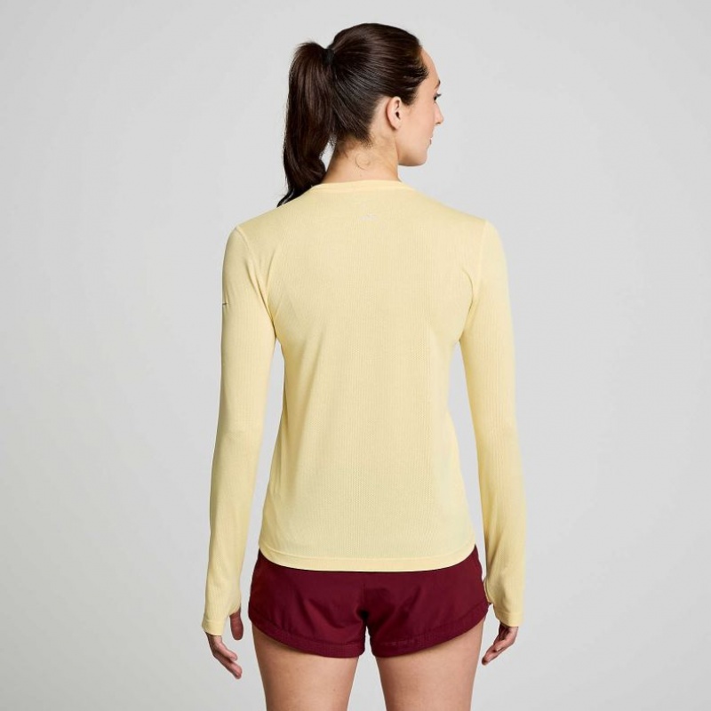 Saucony Stopwatch Graphic Long Sleeve Ženske Majica Žute | HRVATSKA YZNHDT