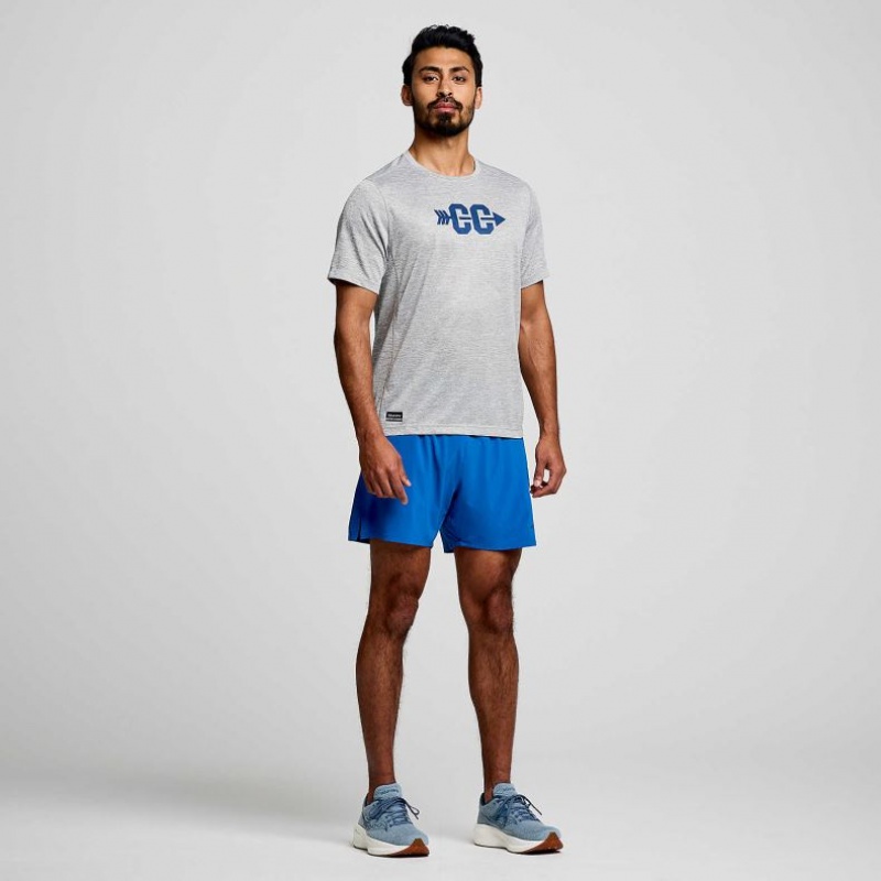Saucony Stopwatch Graphic Short Sleeve Muške Majica Svijetlo Sive | HRVATSKA XDNTEF