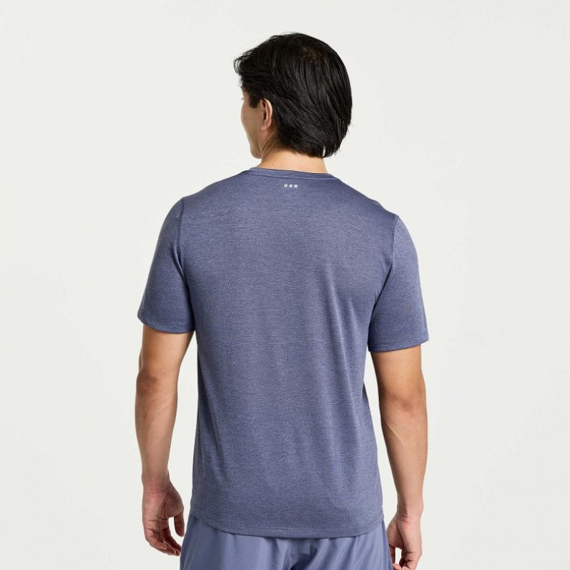 Saucony Stopwatch Short Sleeve Muške Majica Plave | HRVATSKA UNSOXT