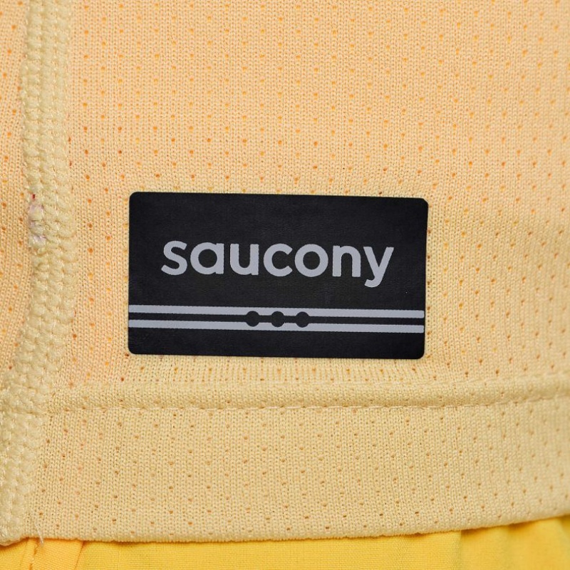 Saucony Stopwatch Short Sleeve Ženske Majica Žute | HRVATSKA HEIFYP