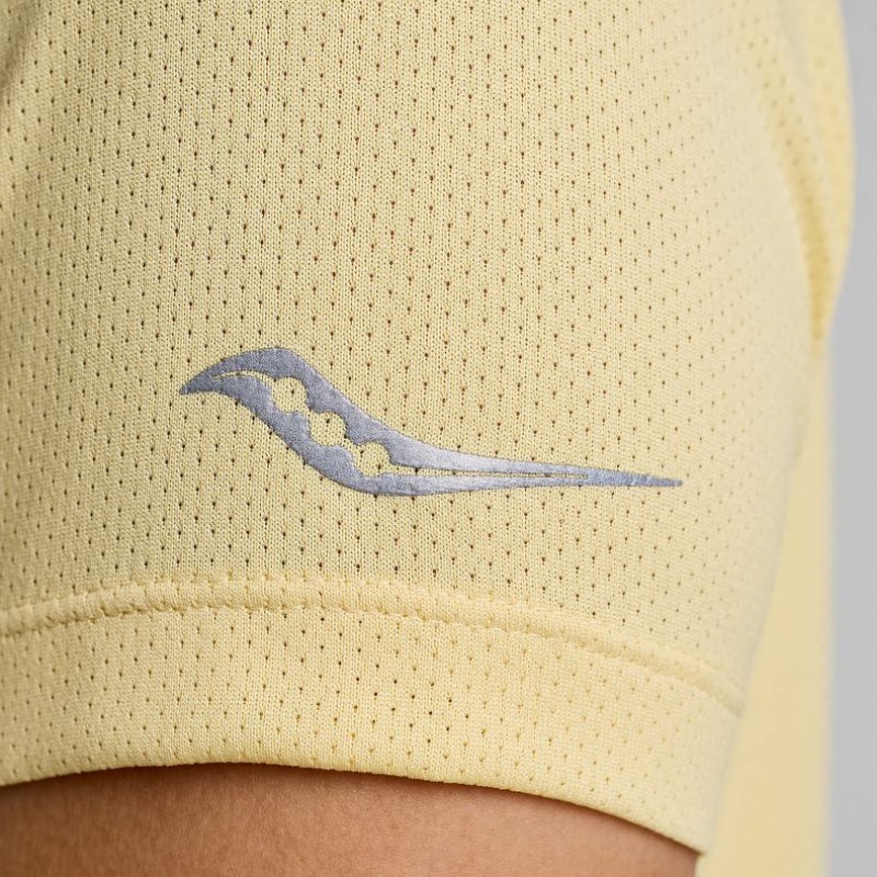 Saucony Stopwatch Short Sleeve Ženske Majica Žute | HRVATSKA HEIFYP