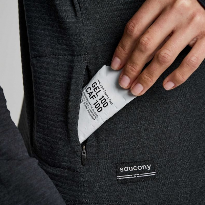 Saucony Triumph 3D 1/2 Zip Ženske Dukserica Crne | HRVATSKA TZOWMQ