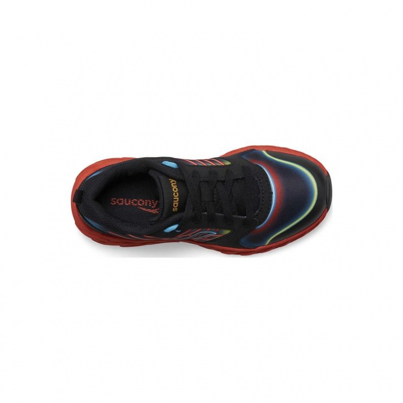 Saucony Wind 2.0 Lace Big Dječje Tenisice Crne Crvene | HRVATSKA LZRWVE