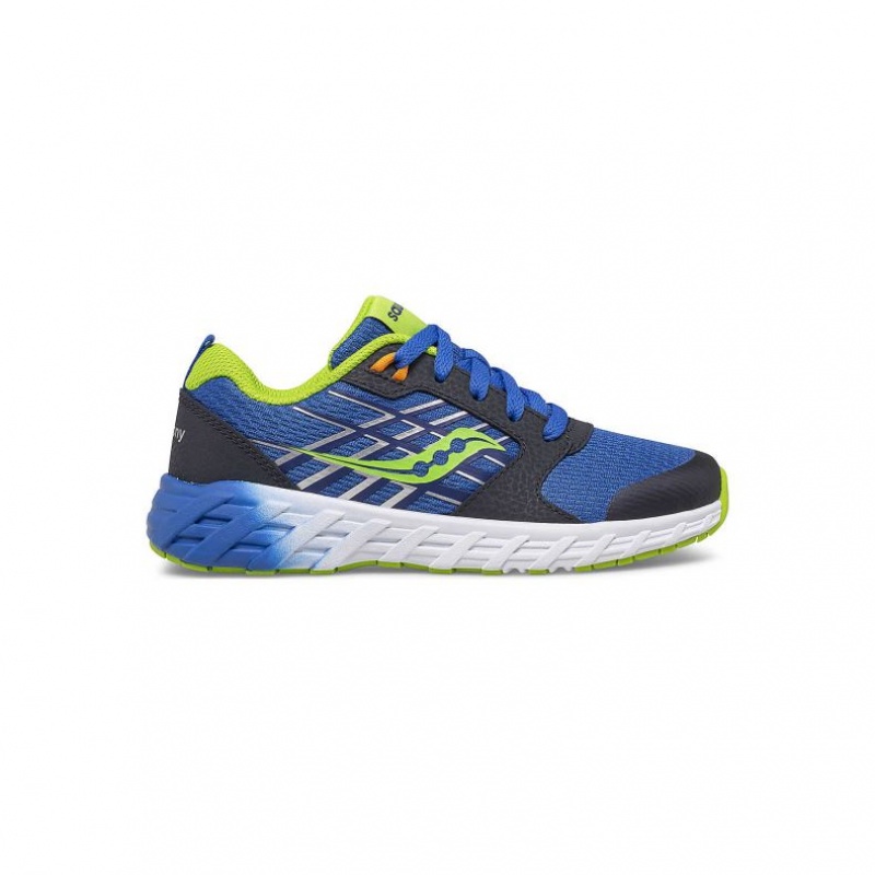 Saucony Wind 2.0 Lace Big Dječje Tenisice Plave Zelene | HRVATSKA BEOGYS