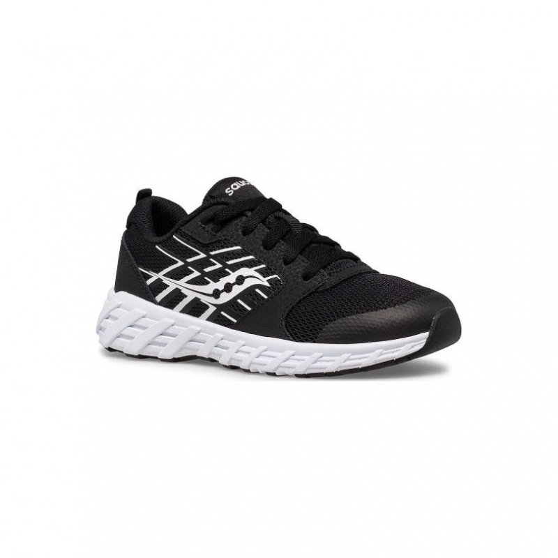 Saucony Wind 2.0 Lace Big Dječje Tenisice Crne | HRVATSKA UHWEMO